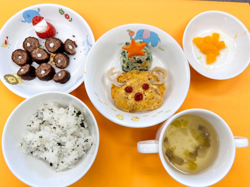 愛隣シャローム保育園　クリスマス　乳児食
